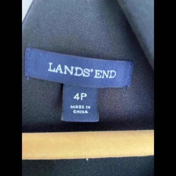 Lands' End Black Fit and Flare Midi Dress - Size 4P - Picture 3 of 3